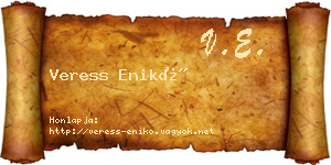 Veress Enikő névjegykártya